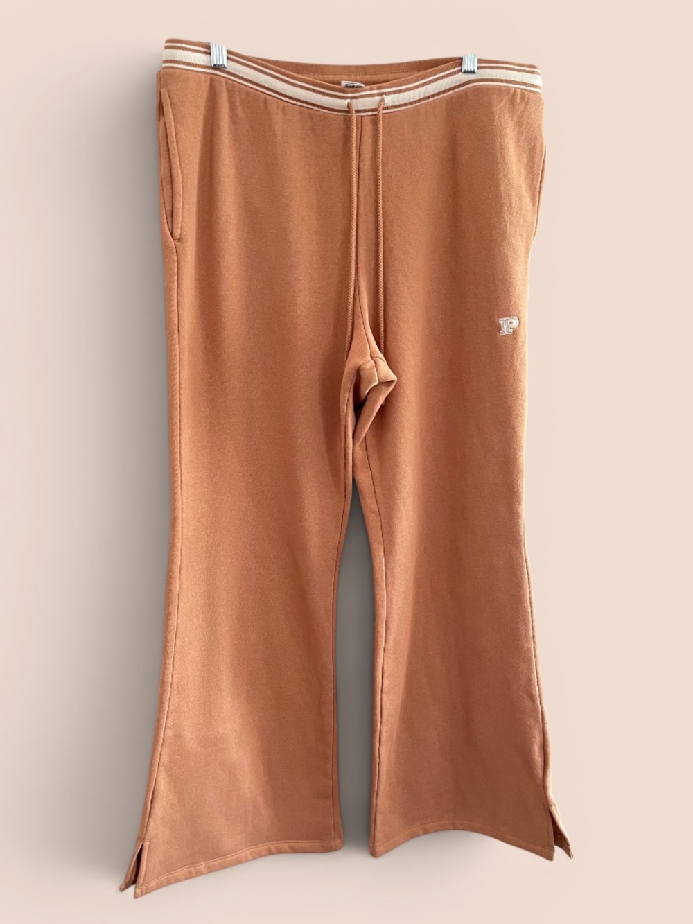 Victoria's Secret PINK Ivy Fleece Flare Sweatpants Toffee Sport Club Size XL